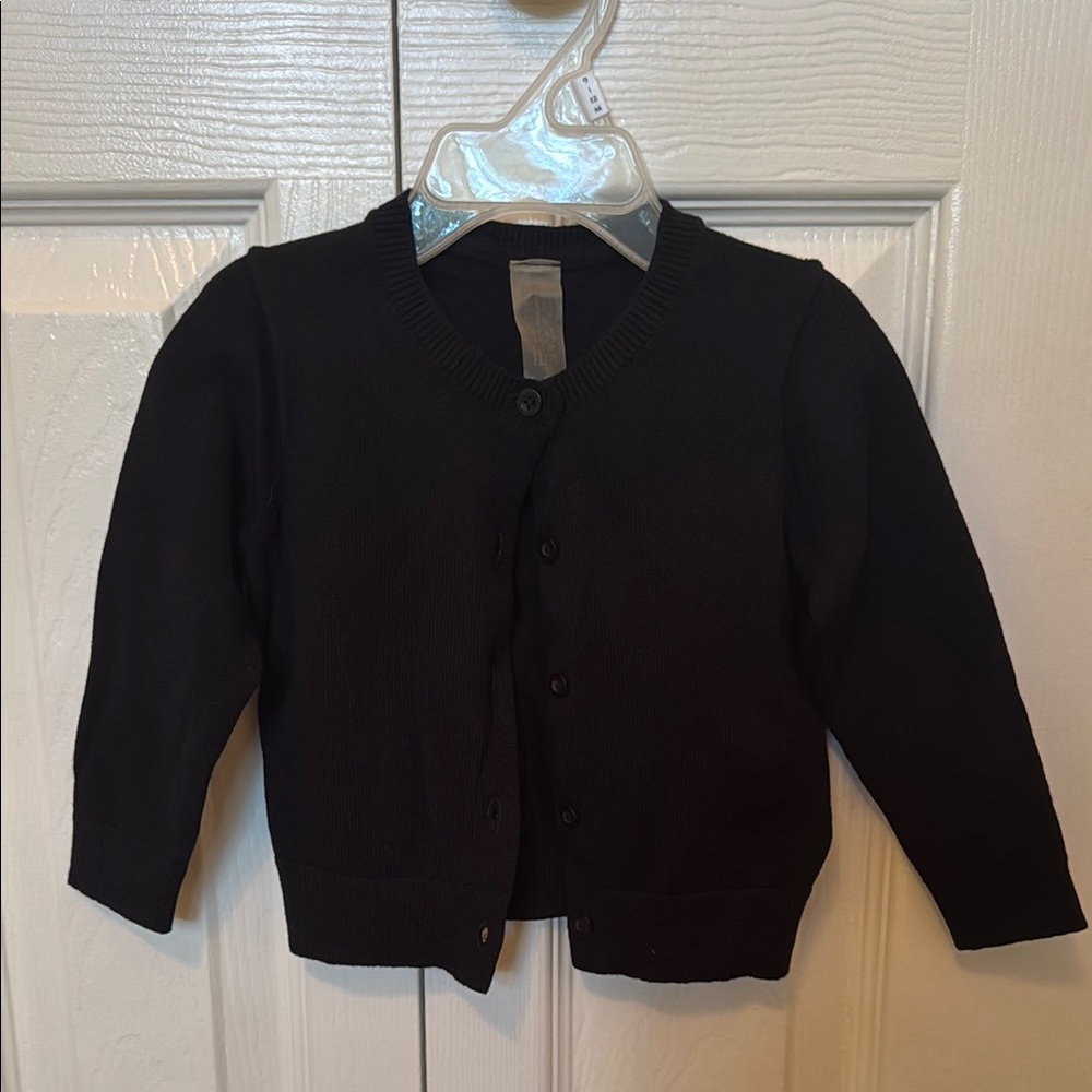 Primary Black Kids Cardigan Sweater